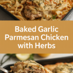 Baked garlic parmesan chicken with herbs Baked garlic parmesan chicken with herbs