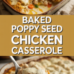 Baked poppy seed chicken casserole with creamy sauce Baked poppy seed chicken casserole with creamy sauce