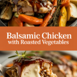 Balsamic chicken with roasted vegetables
