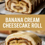 Banana Cream Cheesecake Roll