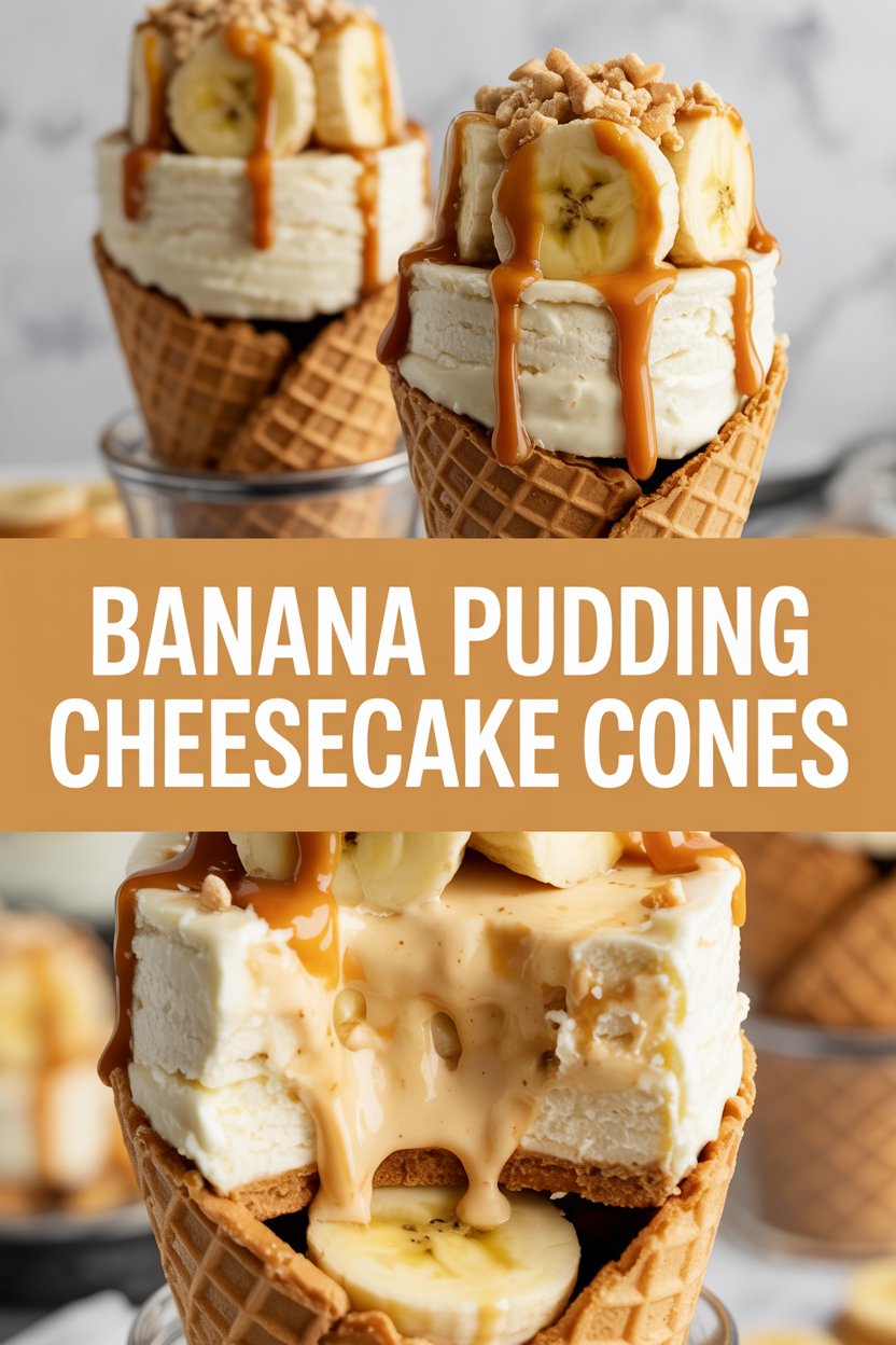 Banana Pudding Cheesecake Cones