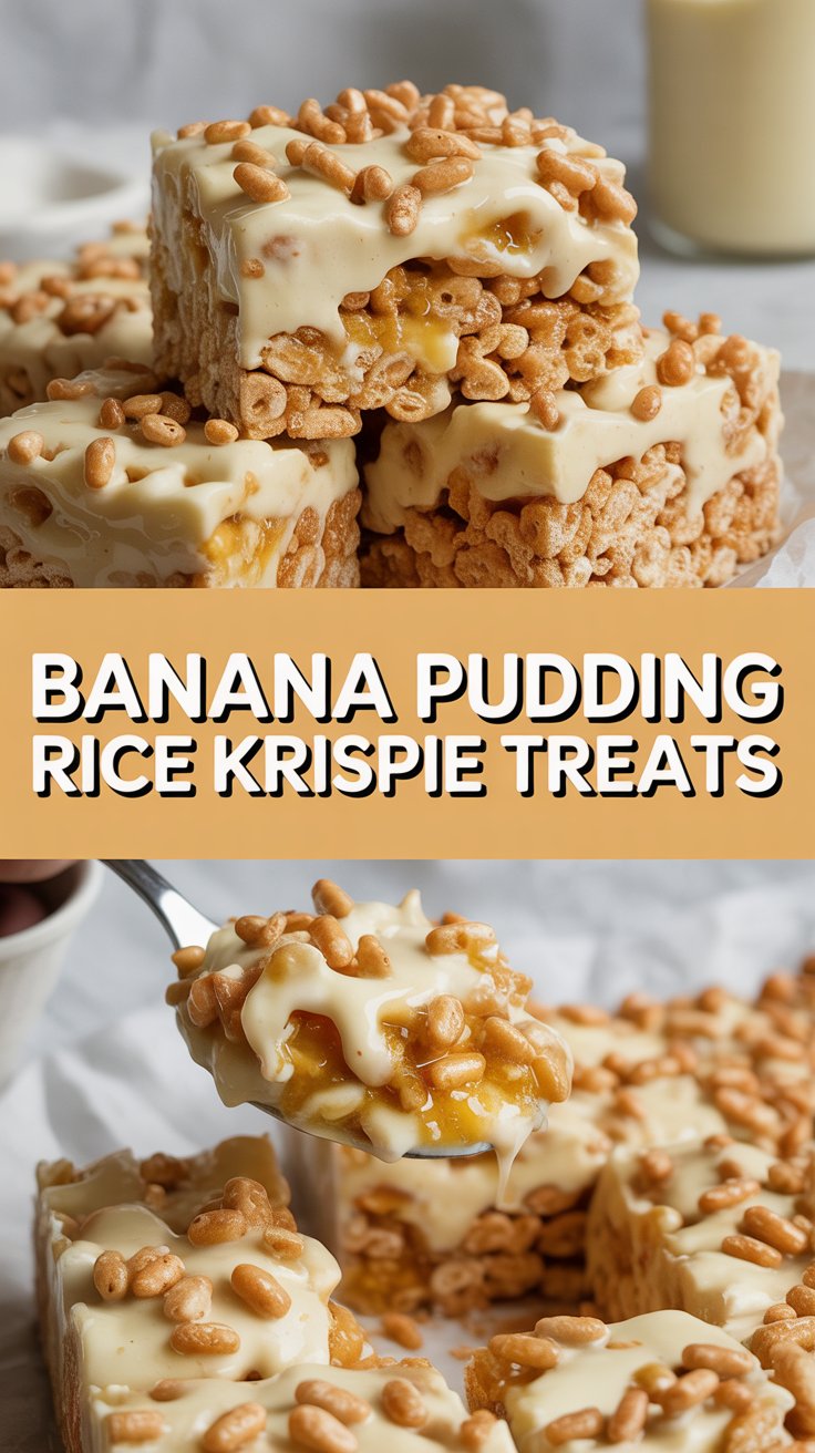 Banana Pudding Rice Krispie Treats