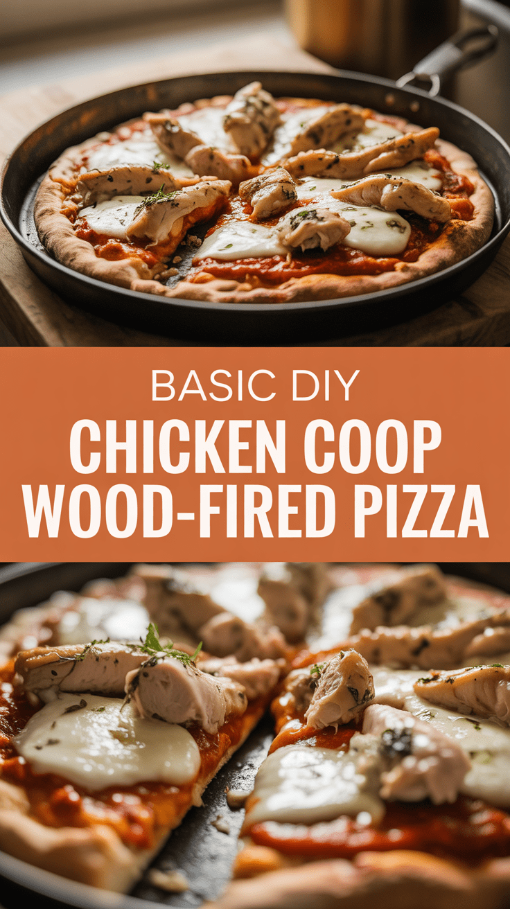Basic DIY chicken coop wood-fired pizza