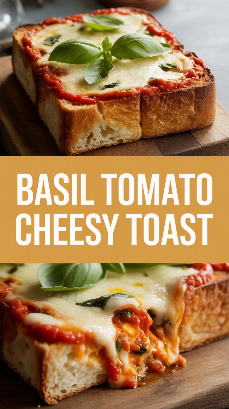 Basil Tomato Cheesy Toast