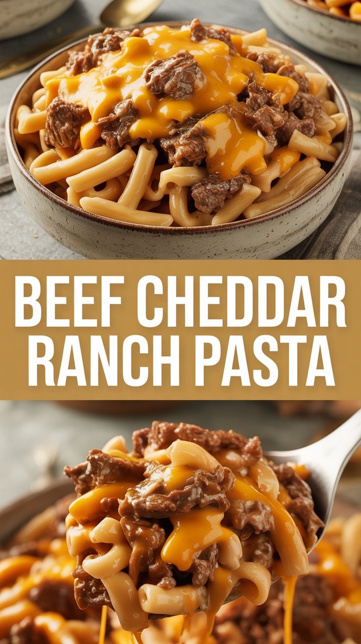 Beef Cheddar Ranch Pasta