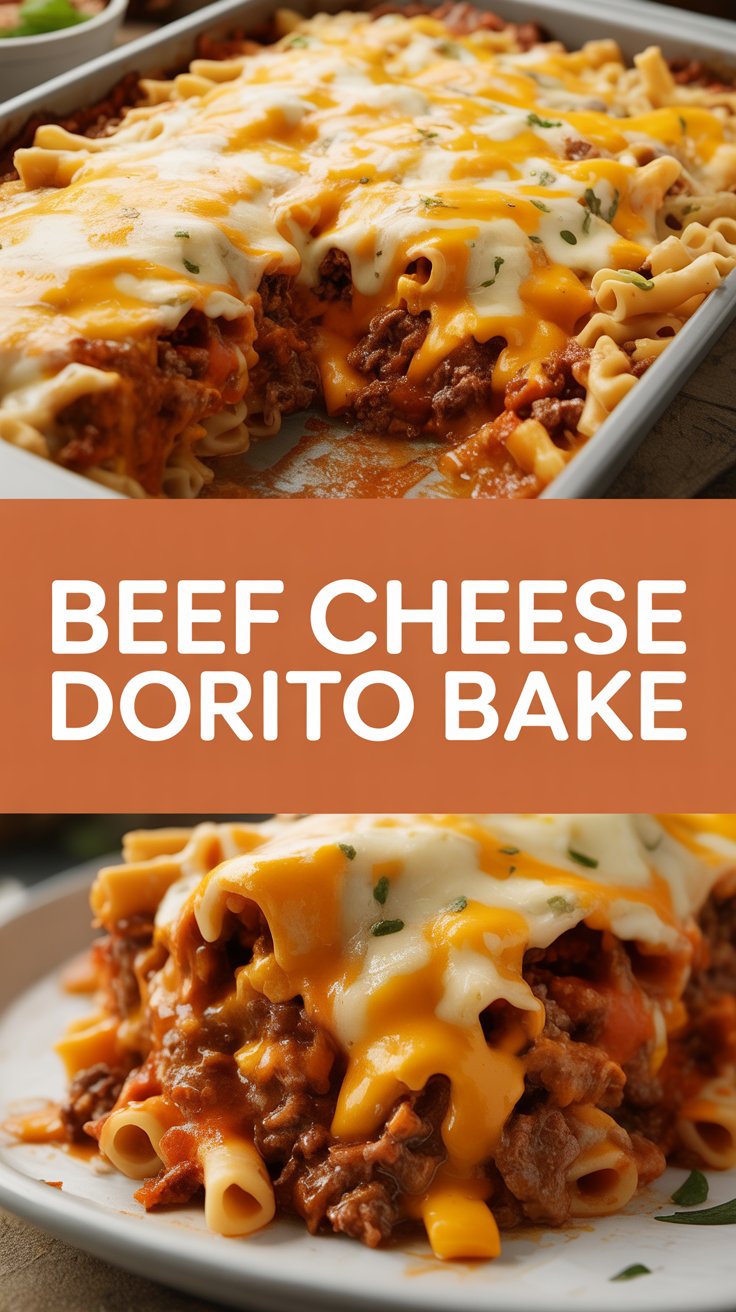 Beef Cheese Dorito Bake