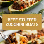 Beef Stuffed Zucchini Boats