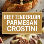 Beef Tenderloin Parmesan Crostini