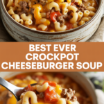 Best Ever Crockpot Cheeseburger Soup
