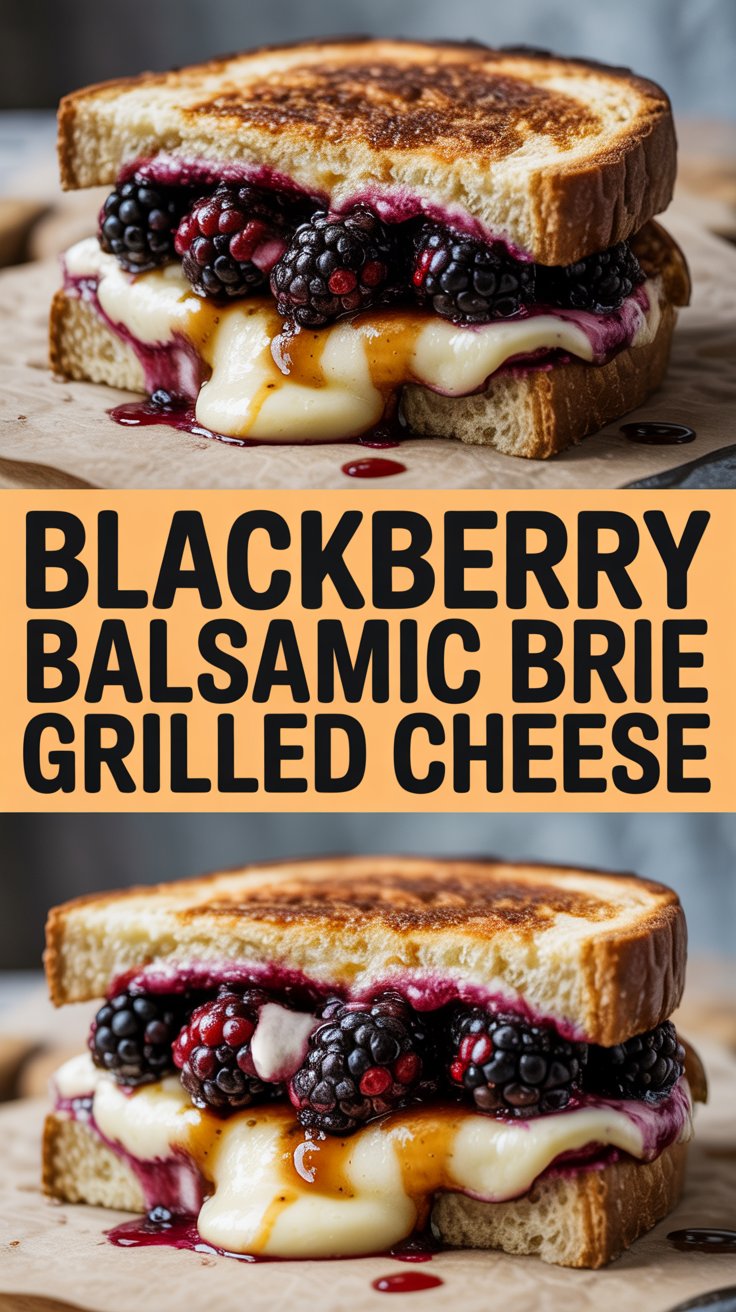 Blackberry Balsamic Brie Grilled Cheese