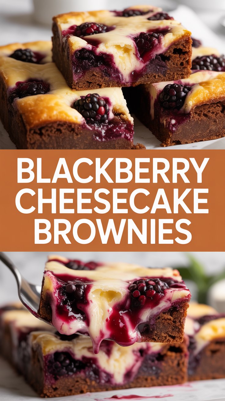 Blackberry Cheesecake Brownies
