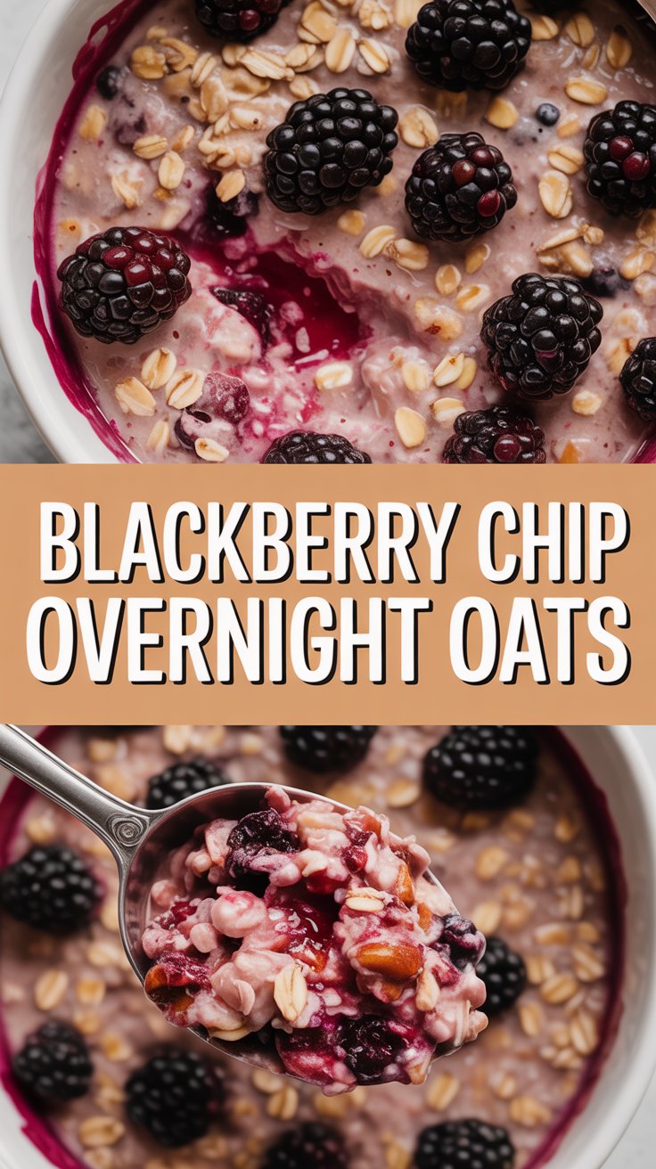Blackberry Chip Overnight Oats