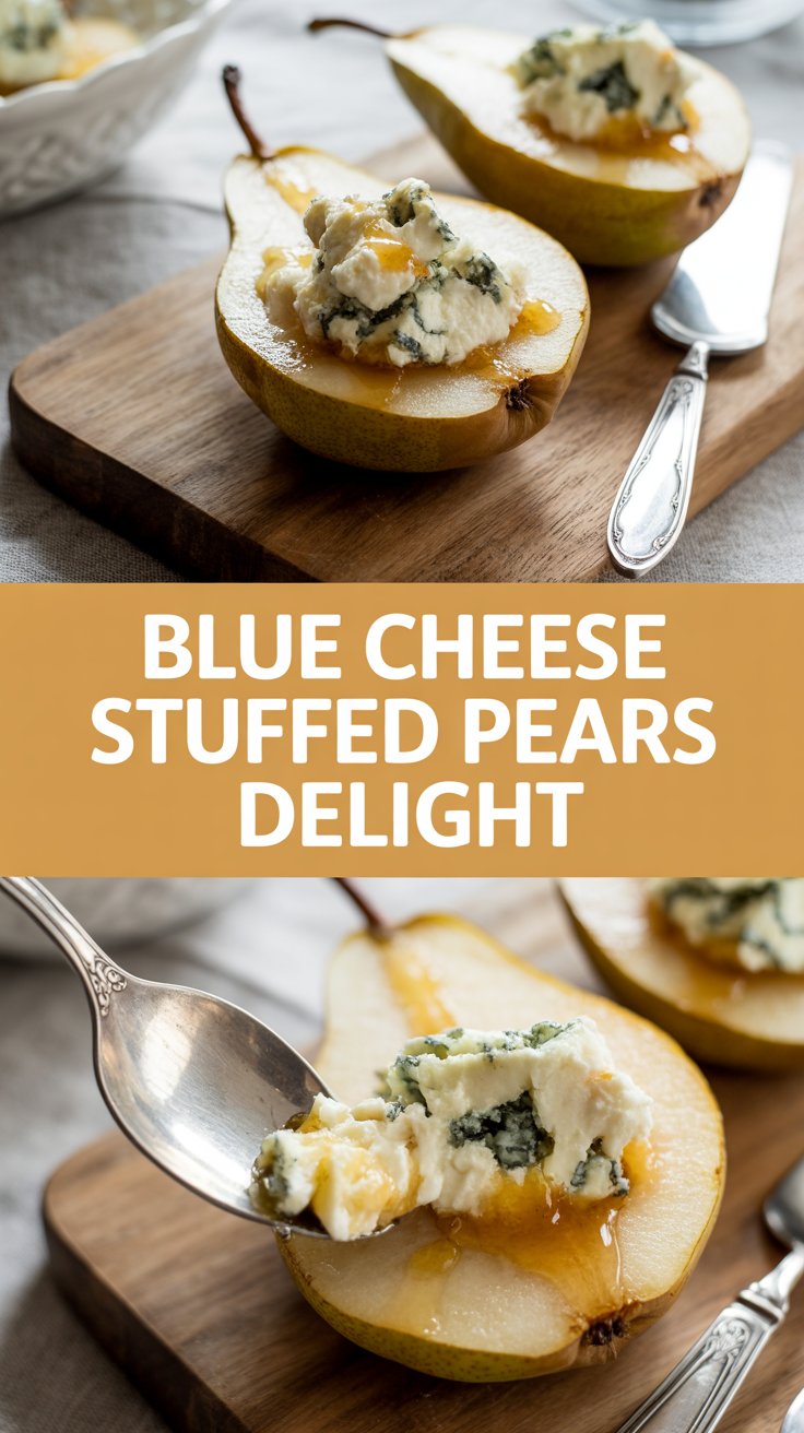 Blue Cheese Stuffed Pears Delight