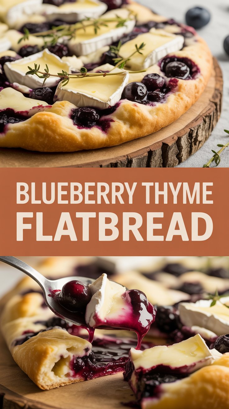 Blueberry Brie Thyme Flatbread