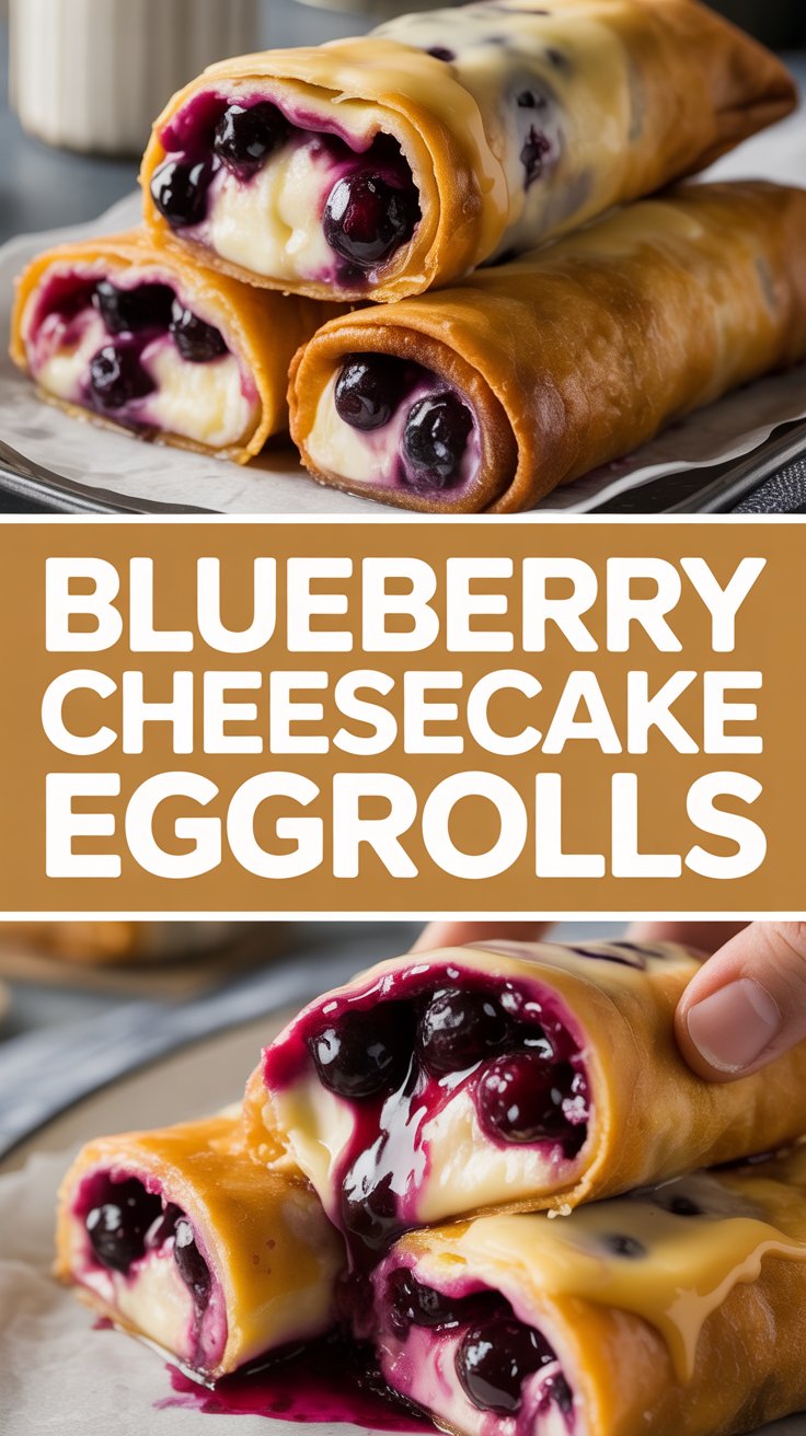 Blueberry Cheesecake Eggrolls