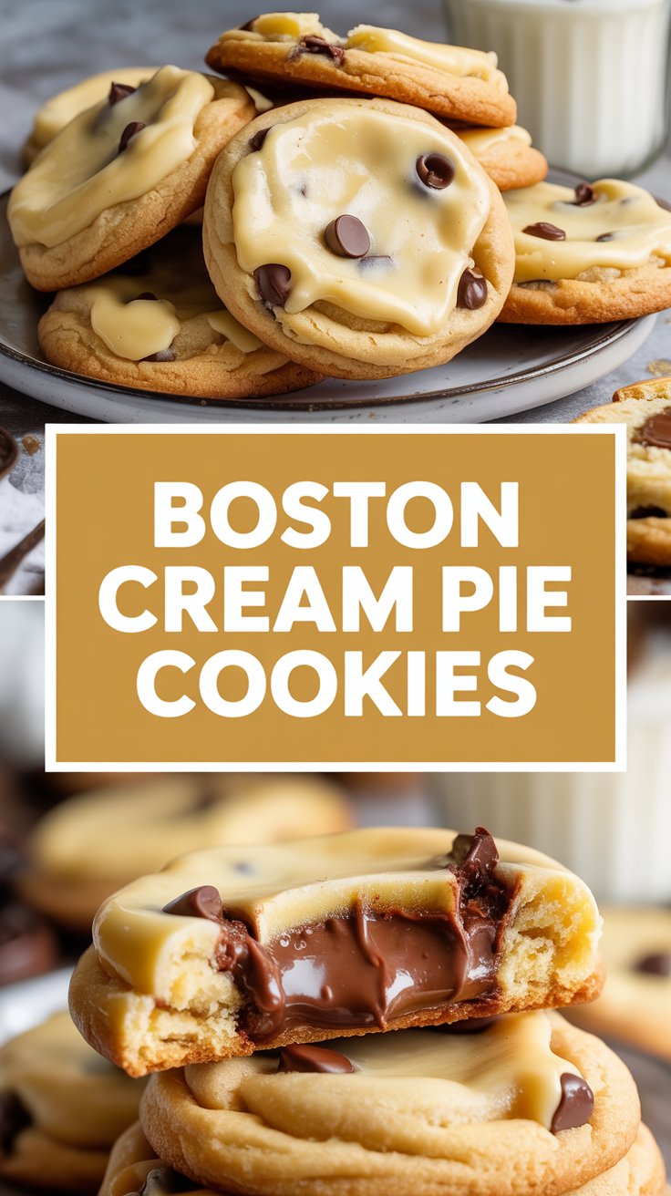 Boston Cream Pie Cookies