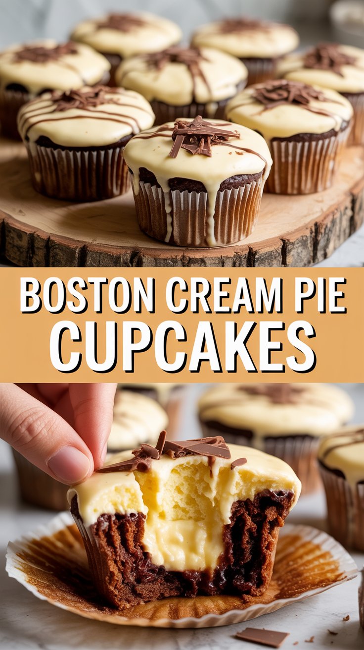 Boston Cream Pie Cupcakes