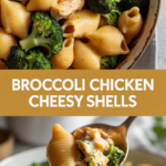 Broccoli Chicken Cheesy Shells