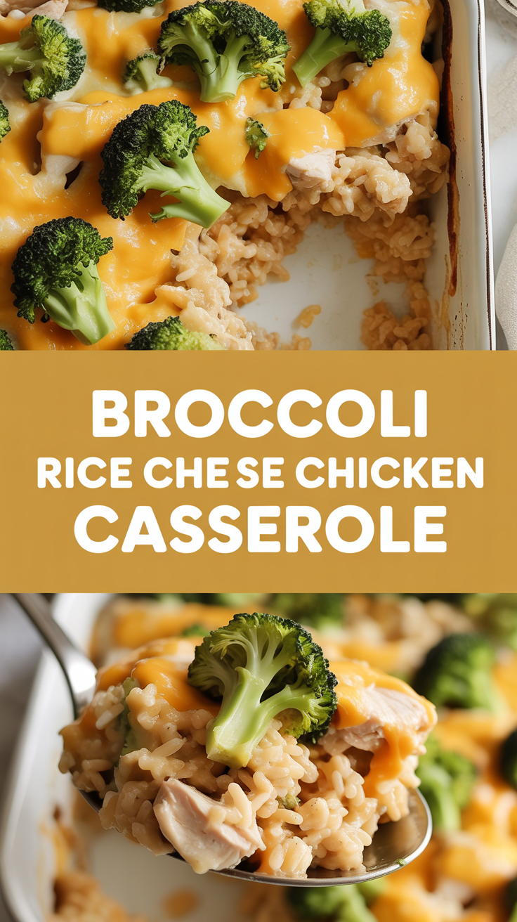 Broccoli Rice Cheese Chicken Casserole