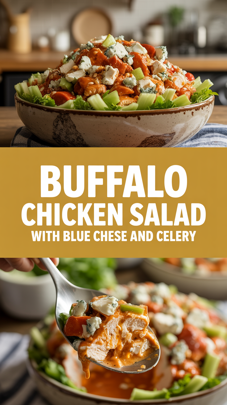Buffalo Chicken Salad with Blue Cheese and Celery