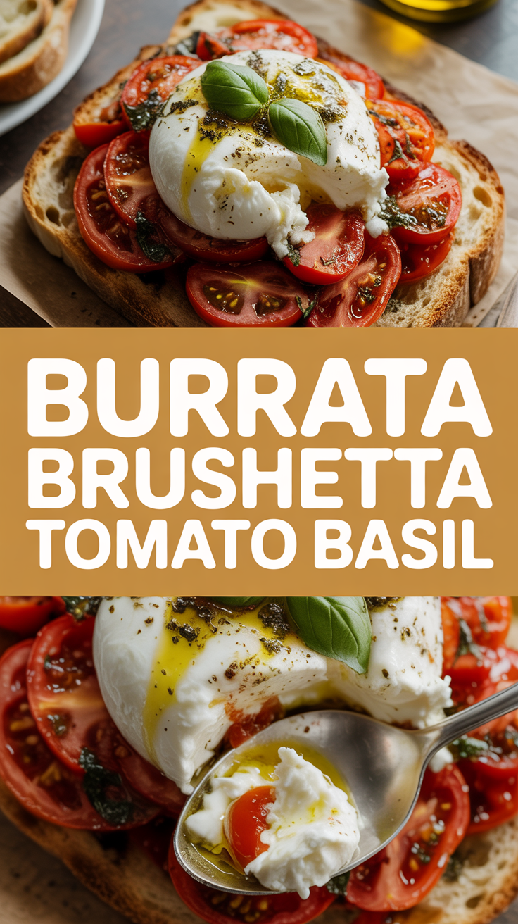 Burrata Bruschetta Tomato Basil