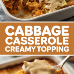 Cabbage Casserole Creamy Topping