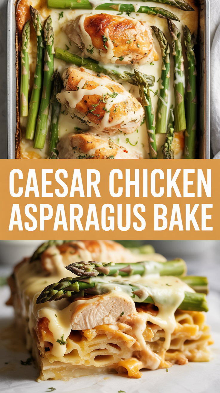 Caesar Chicken Asparagus Bake