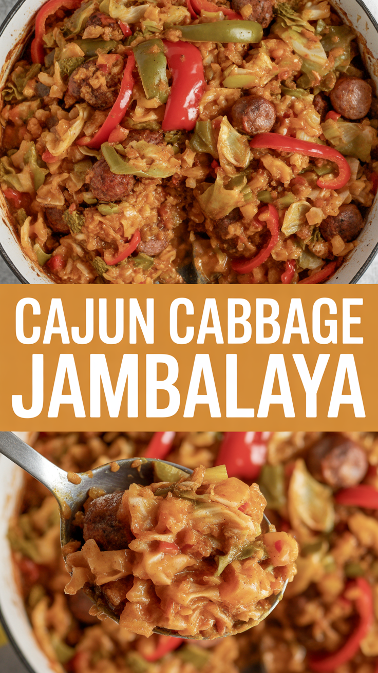Cajun Cabbage Jambalaya Dish