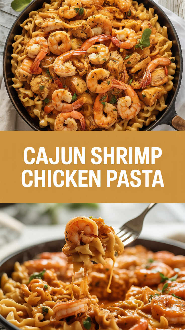 Cajun Shrimp Chicken Pasta
