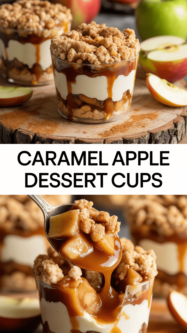 Caramel Apple Dessert Cups
