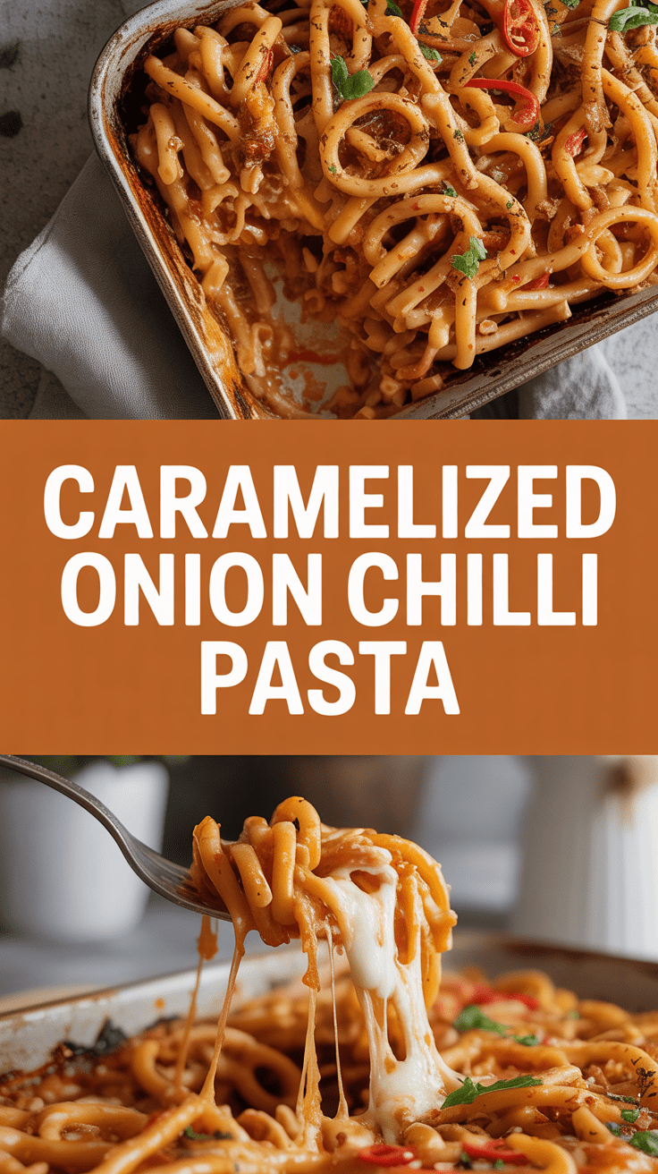 Caramelized Onion Chilli Pasta