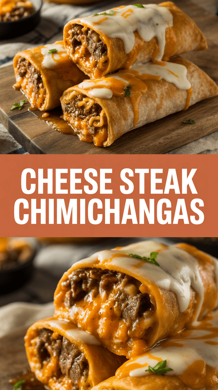 Cheese Steak Chimichangas
