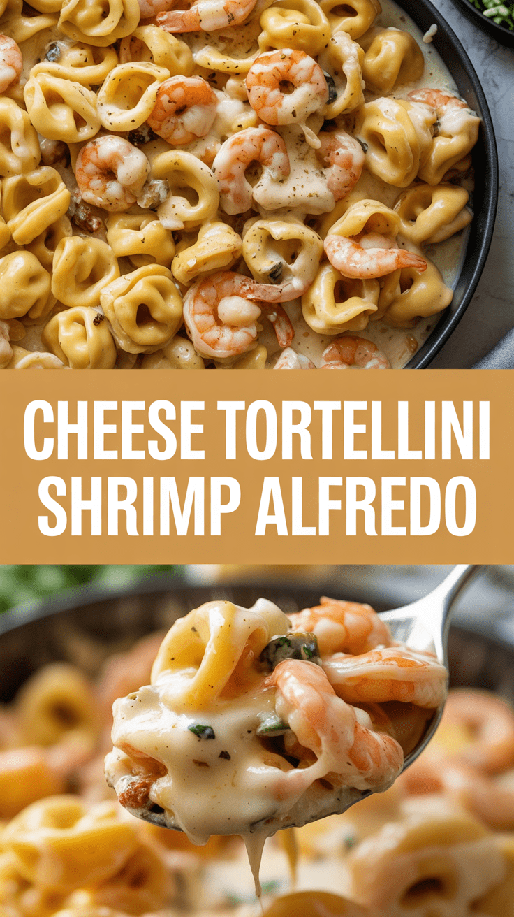Cheese Tortellini Shrimp Alfredo