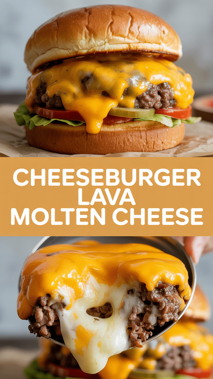 Cheeseburger Lava Molten Cheese