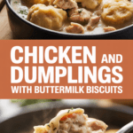 Chicken and Dumplings with Buttermilk Biscuits