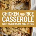 Chicken and Rice Casserole with Mushrooms and Thyme