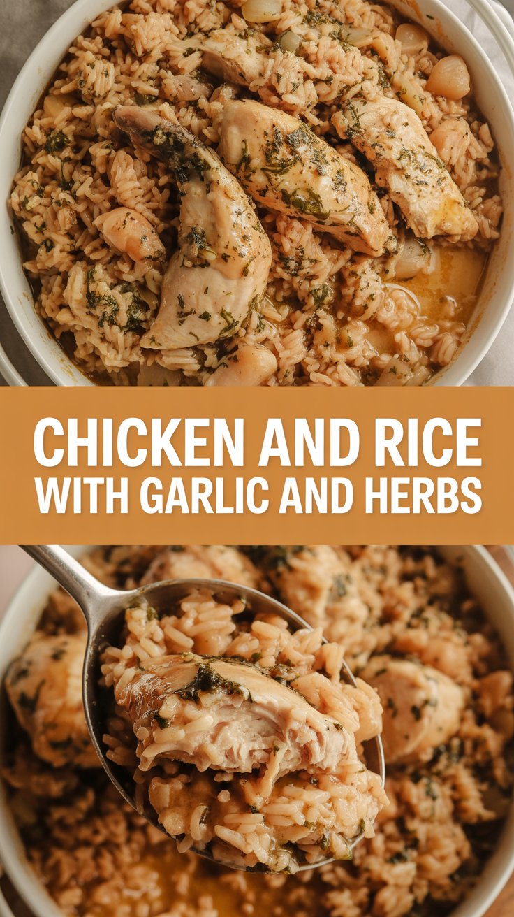 Chicken and Rice with Garlic and Herbs