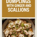 Chicken dumplings with ginger and scallions