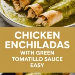 Chicken enchiladas with green tomatillo sauce easy Chicken enchiladas with green tomatillo sauce easy