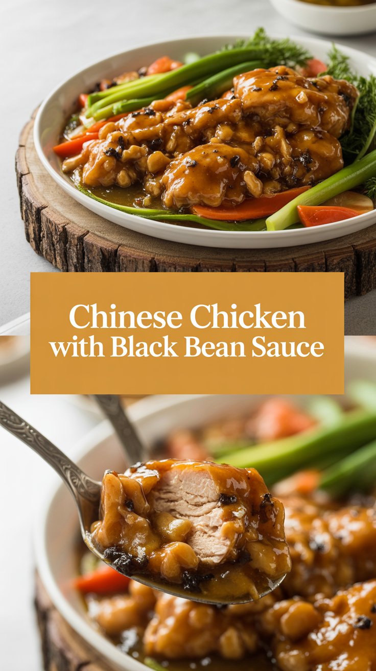 Chinese chicken with black bean sauce
