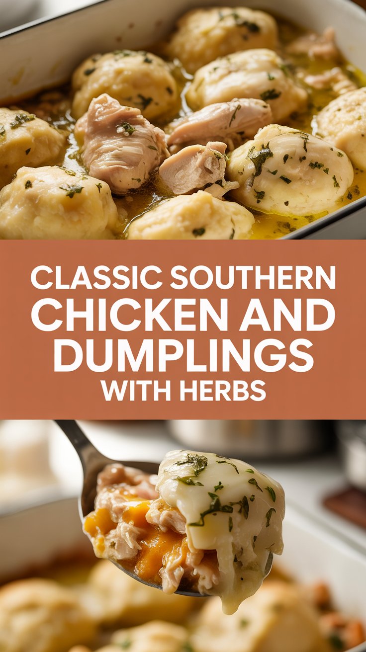 Classic Southern Chicken and Dumplings with Herbs