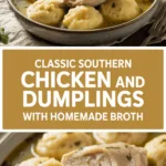 Classic Southern Chicken and Dumplings with Homemade Broth