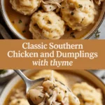 Classic Southern Chicken and Dumplings with Thyme