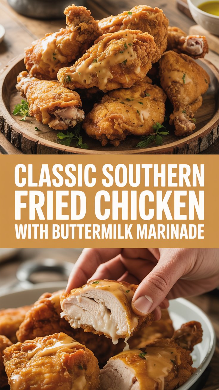 Classic Southern Fried Chicken with Buttermilk Marinade