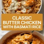 Classic butter chicken with basmati rice