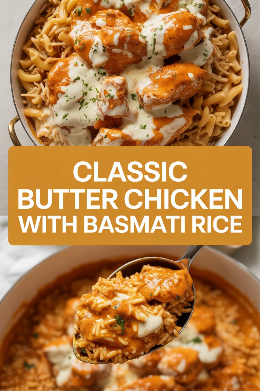 Classic butter chicken with basmati rice