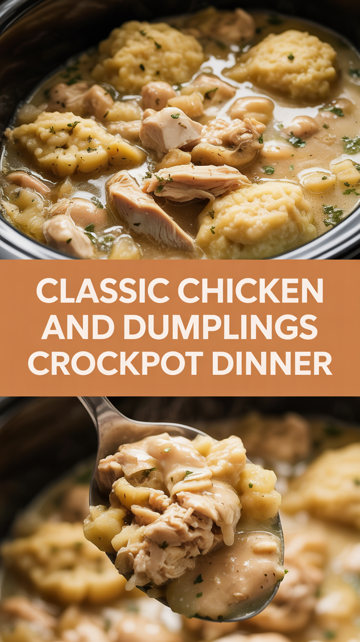 Classic chicken and dumplings crockpot dinner