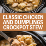 Classic chicken and dumplings crockpot stew