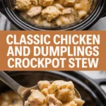 Classic chicken and dumplings crockpot stew