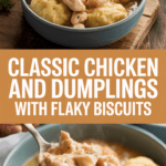Classic chicken and dumplings with flaky biscuits Classic chicken and dumplings with flaky biscuits